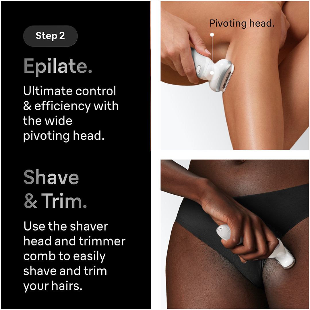 Braun Silk épil 9, Wet & Dry, baltas - Epiliatorius