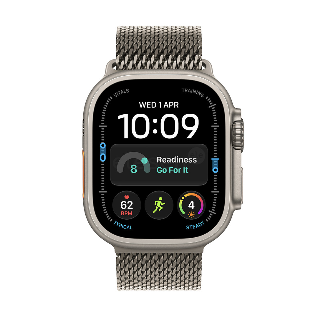 Apple Watch Ultra 4, 49 mm, Titanium Milanese Loop, L, natūralaus titano - Išmanusis laikrodis