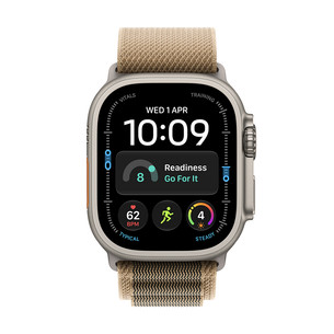 Apple Watch Ultra 4, 49 mm, Alpine Loop, L, natūralaus titano / šviesiai rudas - Išmanusis laikrodis