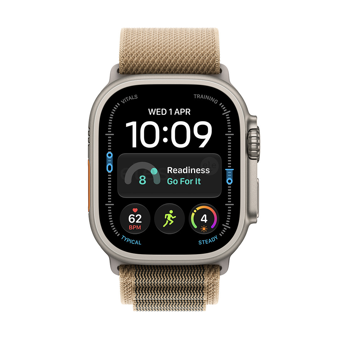 Apple Watch Ultra 4, 49 mm, Alpine Loop, L, natūralaus titano / šviesiai rudas - Išmanusis laikrodis