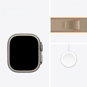 Apple Watch Ultra 4, 49 mm, Trail Loop, S/M, natūralaus titano / šviesiai rudas - Išmanusis laikrodis
