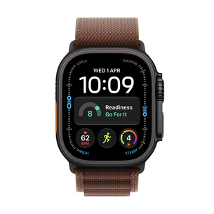 Apple Watch Ultra 4, 49 mm, Alpine Loop, M, juodo titano / rudas - Išmanusis laikrodis