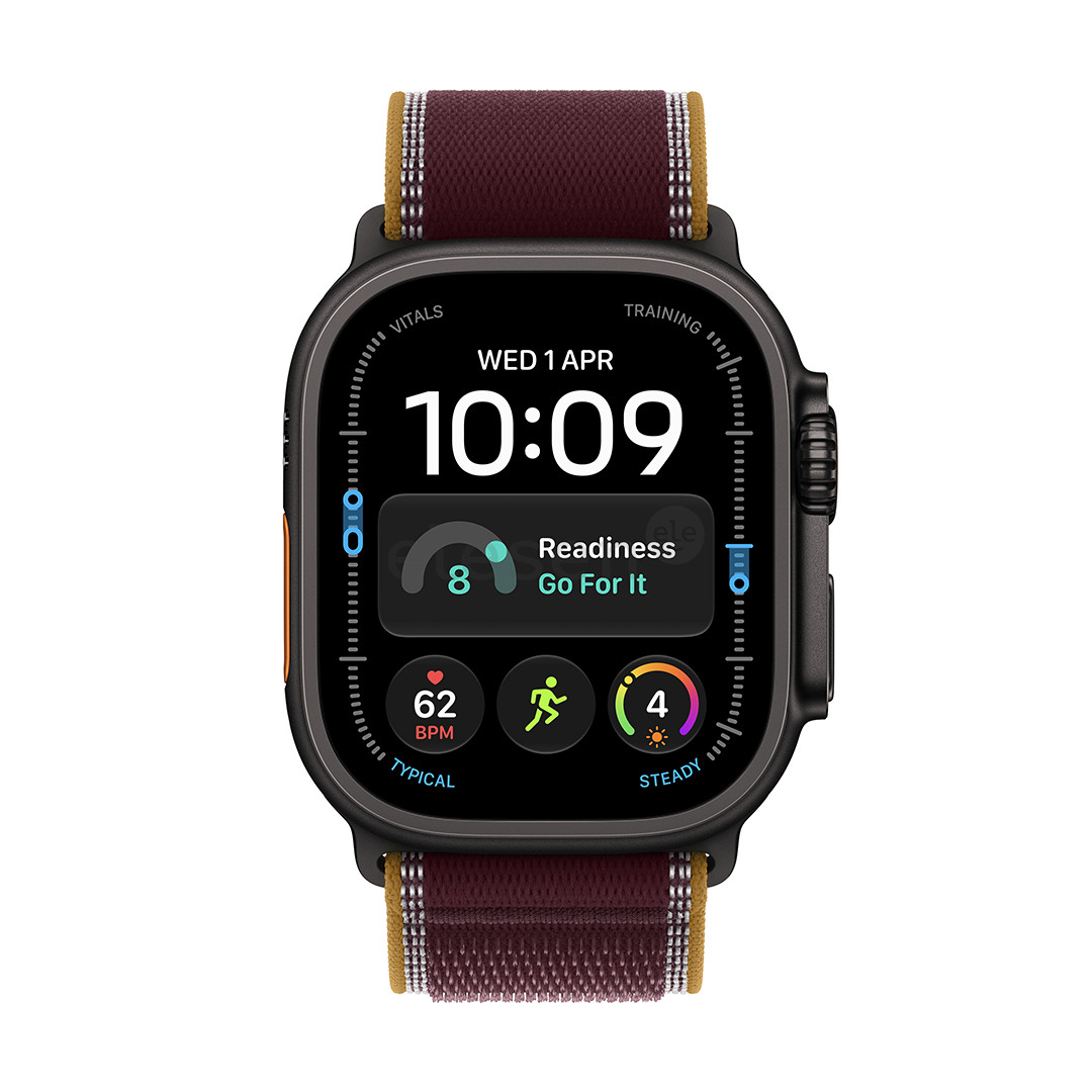 Apple Watch Ultra 4, 49 mm, Trail Loop, M/L, juodo titano / rudas - Išmanusis laikrodis