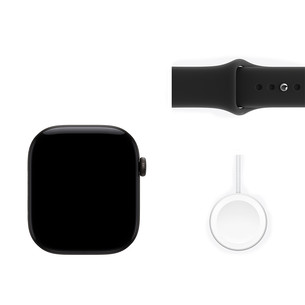 Apple Watch 12, 42 mm, GPS, aliumininis, Sport Band, S/M, juodas - Išmanusis laikrodis