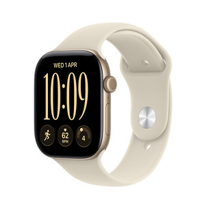 Apple Watch 12, 42 mm, GPS, aliumininis, Sport Band, S/M, aukso / smėlio spalvos - Išmanusis laikrodis