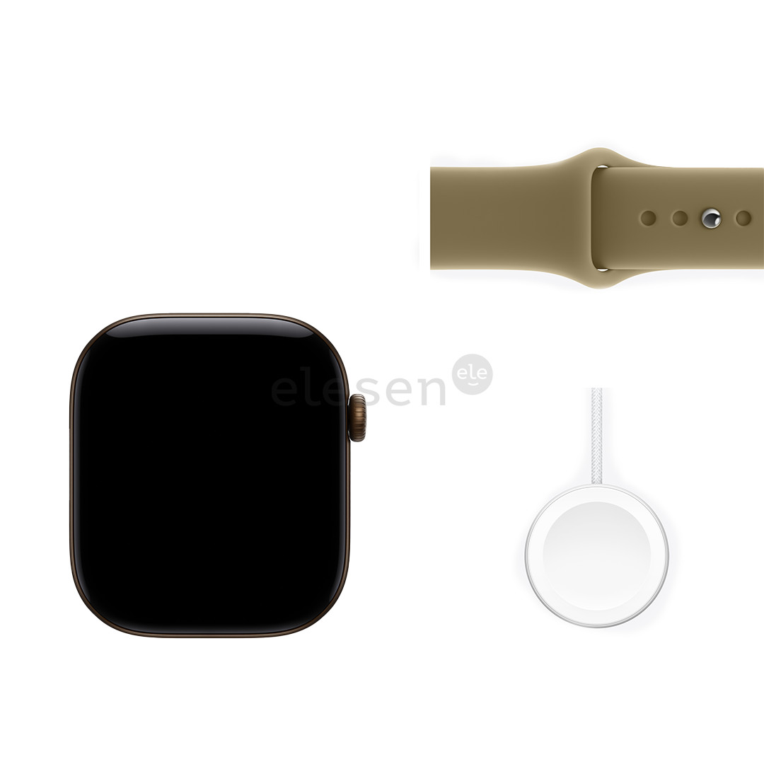 Apple Watch 12, 42 mm, GPS, aliumininis, Sport Band, S/M, bronzos spalvos / rudas - Išmanusis laikrodis
