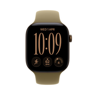Apple Watch 12, 42 mm, GPS, aliumininis, Sport Band, S/M, bronzos spalvos / rudas - Išmanusis laikrodis MJEF4ET/A