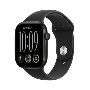 Apple Watch 12, 46 mm, GPS, aliumininis, Sport Band, S/M, juodas - Išmanusis laikrodis