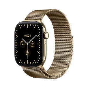 Apple Watch 12, 42 mm, GPS+5G, titano, Gold Milanese Loop, paauksuoto titano / aukso spalvos - Išmanusis laikrodis