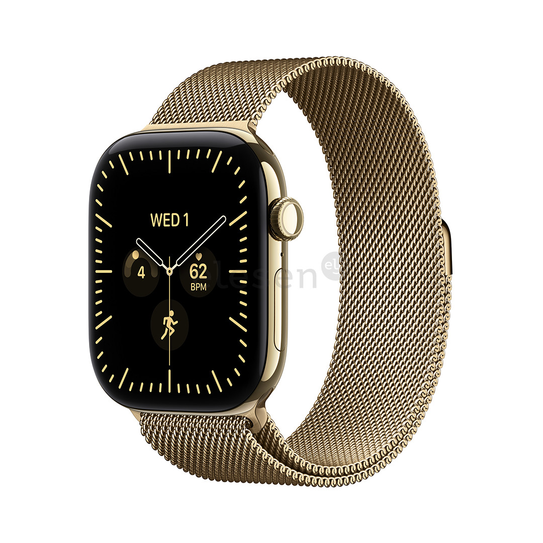 Apple Watch 12, 42 mm, GPS+5G, titano, Gold Milanese Loop, paauksuoto titano / aukso spalvos - Išmanusis laikrodis