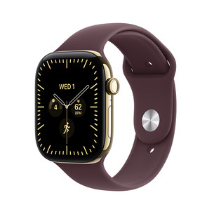 Apple Watch 12, 42 mm, GPS+5G, titano, Sport Band, S/M, paauksuoto titano spalvos / tamsiai raudonas - Išmanusis laikrodis