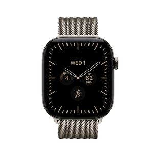 Apple Watch 12, 42 mm, GPS+5G, titano, Natural Milanese Loop, titano spalvos - Išmanusis laikrodis MJGH4ET/A