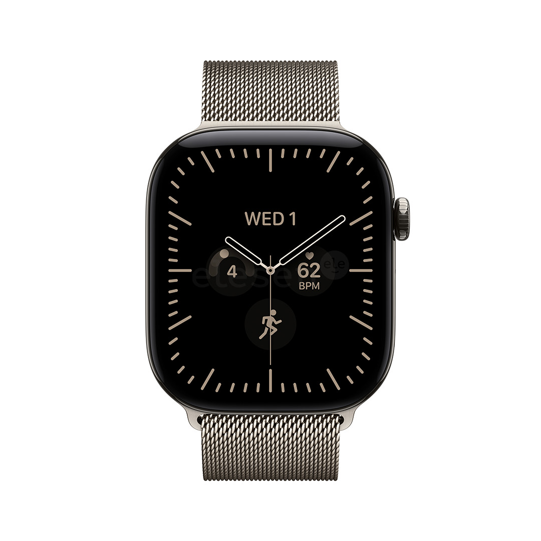 Apple Watch 12, 42 mm, GPS+5G, titano, Natural Milanese Loop, titano spalvos - Išmanusis laikrodis