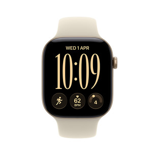 Apple Watch 12, 42 mm, GPS, aliumininis, Sport Band, M/L, aukso / smėlio spalvos - Išmanusis laikrodis MJEE4ET/A