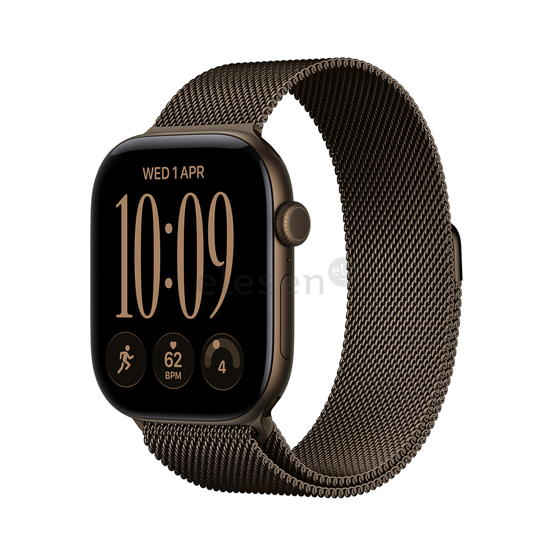 Apple Watch 12, 42 mm, GPS+5G, aliumininis, Milanese Loop, bronzos spalvos - Išmanusis laikrodis