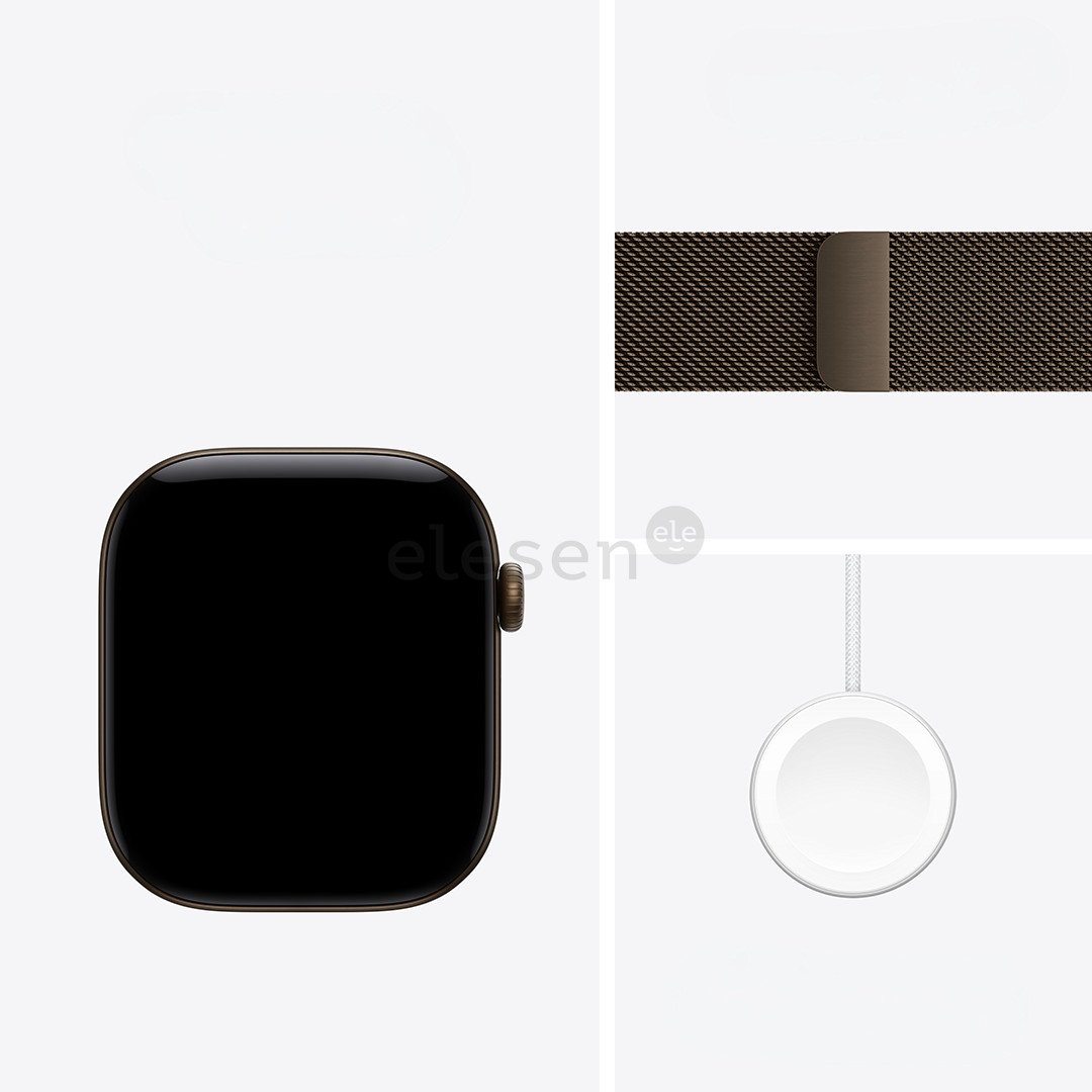 Apple Watch 12, 42 mm, GPS+5G, aliumininis, Milanese Loop, bronzos spalvos - Išmanusis laikrodis