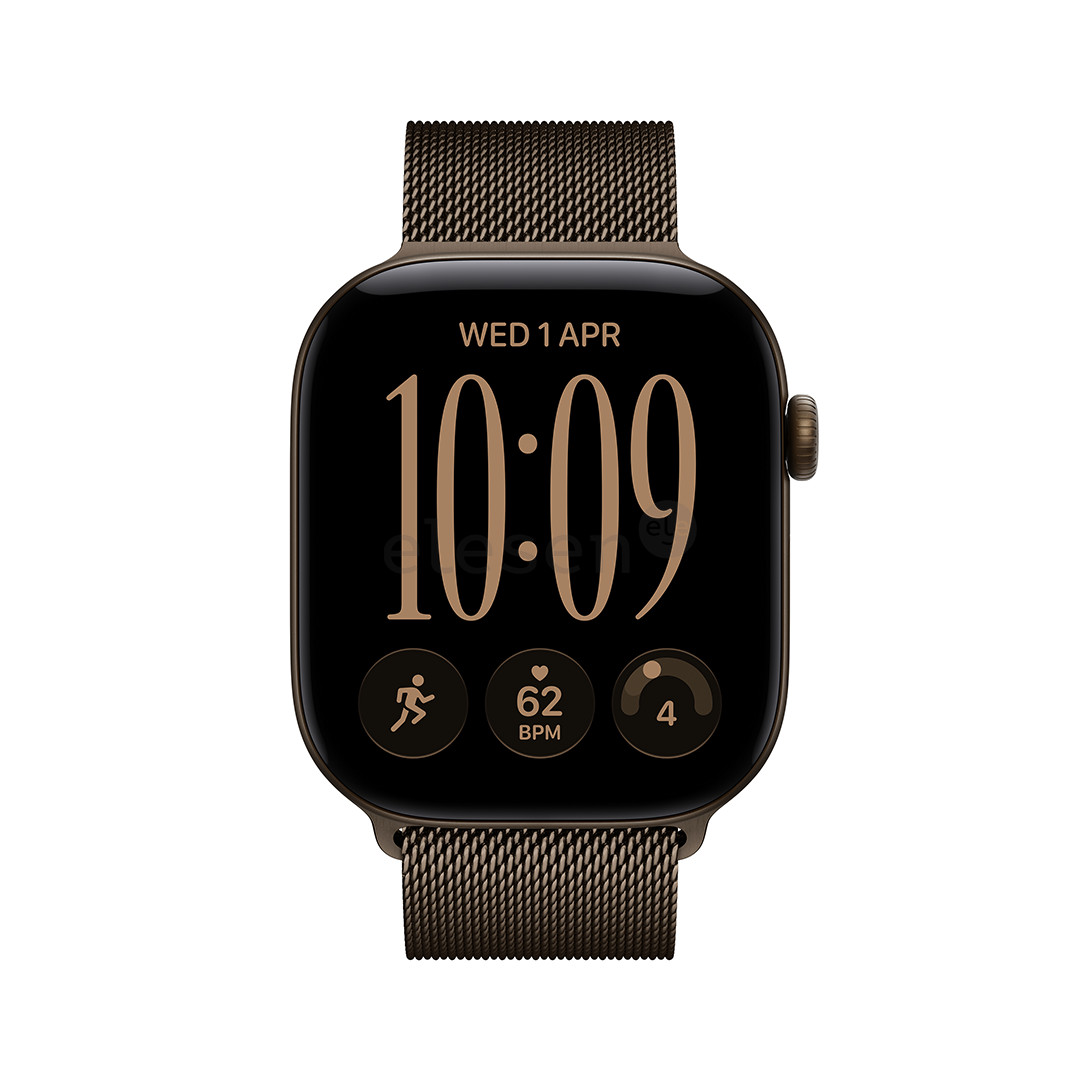 Apple Watch 12, 46 mm, GPS+5G, aliumininis, Milanese Loop, S/M, bronzos spalvos - Išmanusis laikrodis
