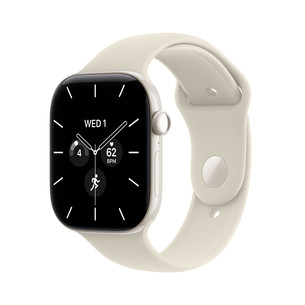 Apple Watch 12, 46 mm, GPS+5G, keramikinis, Sport Band, S/M, baltas / smėlio spalvos - Išmanusis laikrodis
