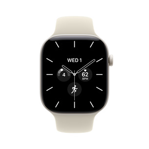 Apple Watch 12, 42 mm, GPS+5G, keramikinis, Sport Band, S/M, baltas / smėlio spalvos - Išmanusis laikrodis MJGW4ET/A