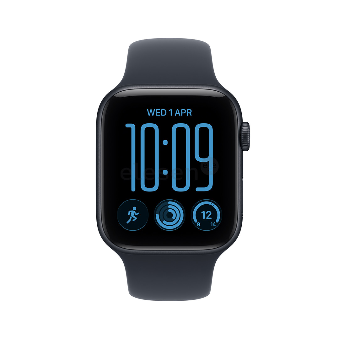 Apple Watch SE 3, 44 mm, GPS, Sport Band M/L, juodo aliuminio spalvos / tamsiai mėlynas - Išmanusis laikrodis