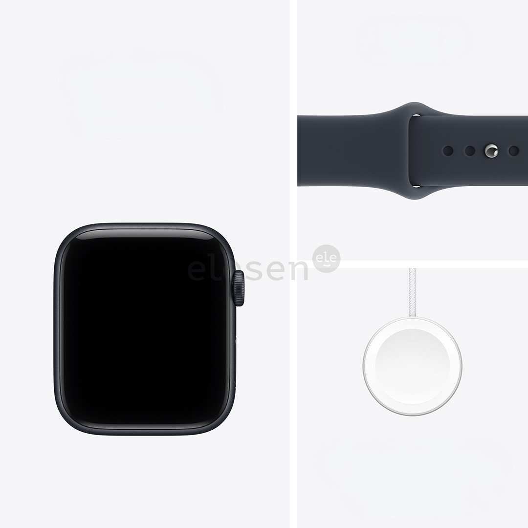 Apple Watch SE 3, 40 mm, GPS, Sport Band, S/M, juodo aliuminio spalvos / tamsiai mėlynas - Išmanusis laikrodis