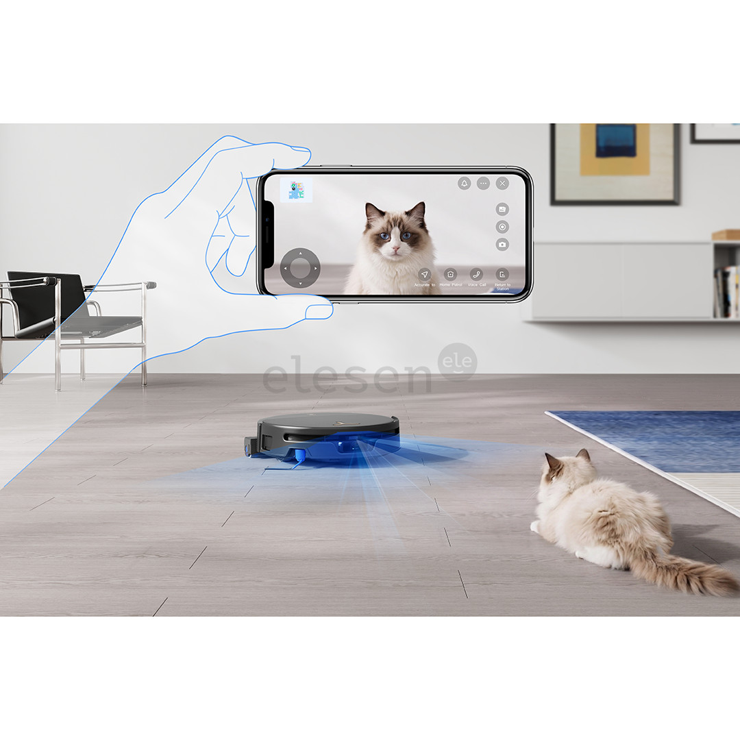 Ecovacs Deebot T90S Pro Omni, wet & dry, juodas - Dulkių siurblys robotas