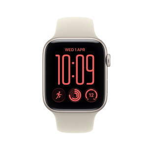 Apple Watch SE 3, 44 mm, GPS + Cellular, Sport Band, M/L, šviesaus aliuminio / smėlio spalvos - Išmanusis laikrodis