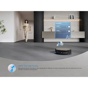 Ecovacs Deebot X12S OmniCyclone, wet & dry, pilkas - Dulkių siurblys robotas