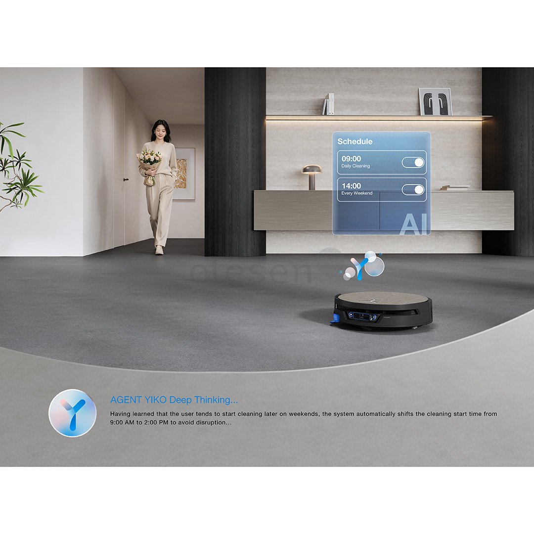 Ecovacs Deebot X12S OmniCyclone, wet & dry, pilkas - Dulkių siurblys robotas