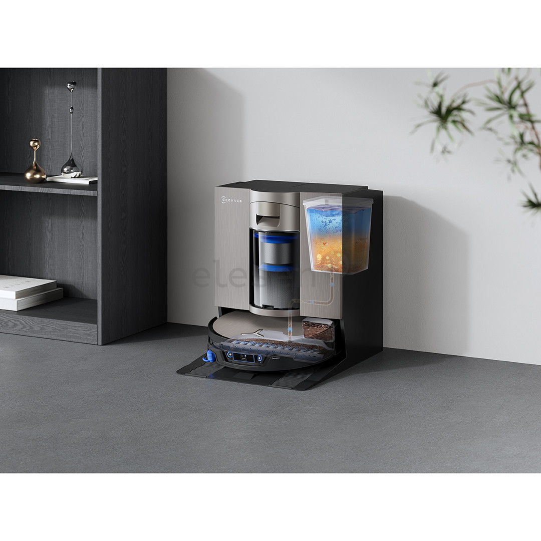 Ecovacs Deebot X12S OmniCyclone, wet & dry, pilkas - Dulkių siurblys robotas