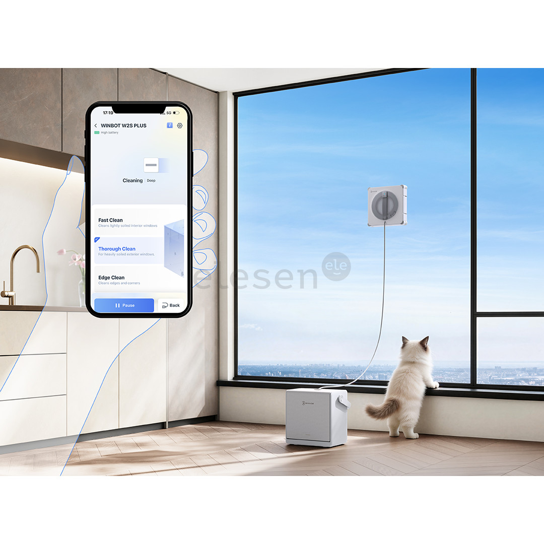 Ecovacs WINBOT W2S Pro Omni, baltas/pilkas - Langų valymo robotas