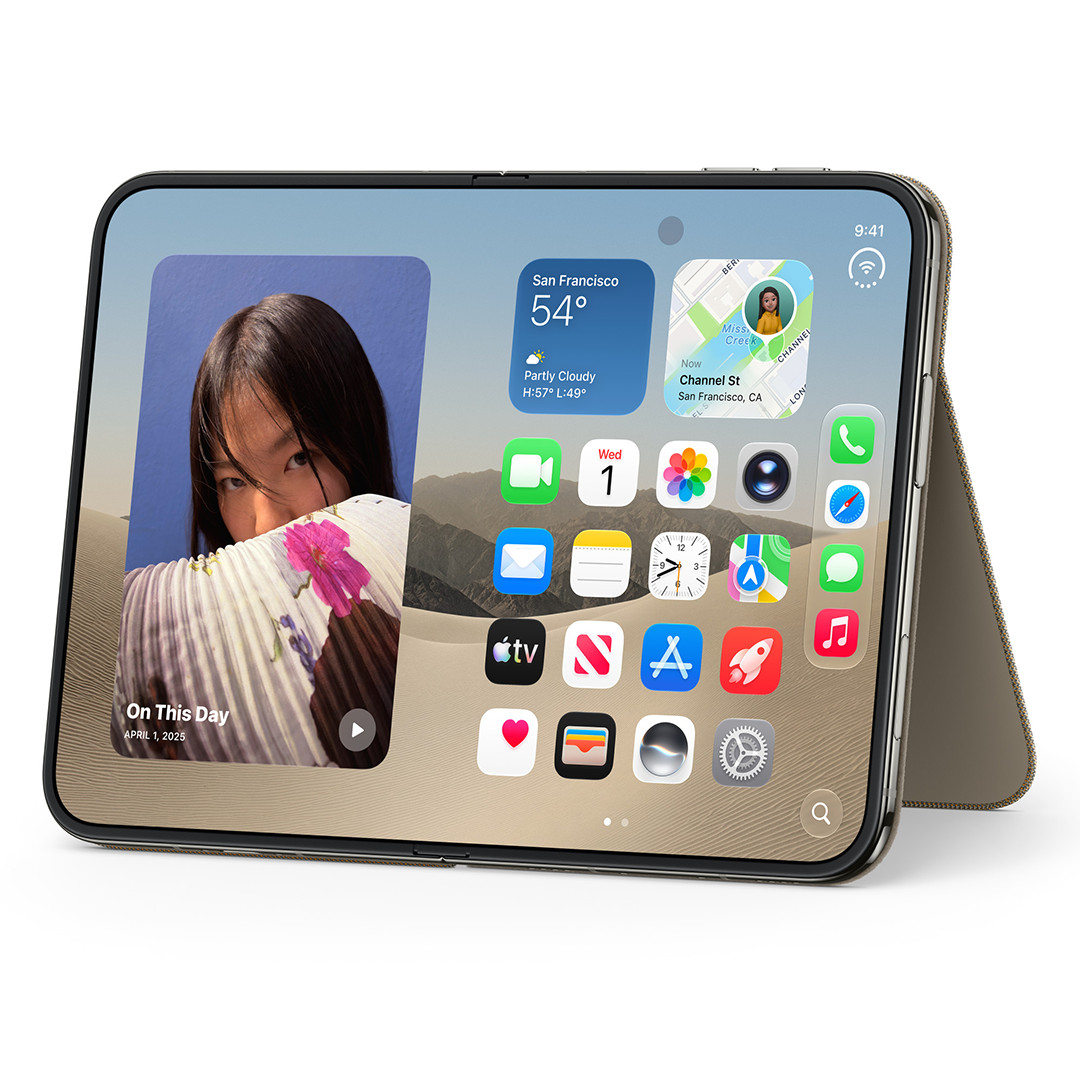 Apple iPhone Duo Folio with Kickstand, šviesiai rudas - Case