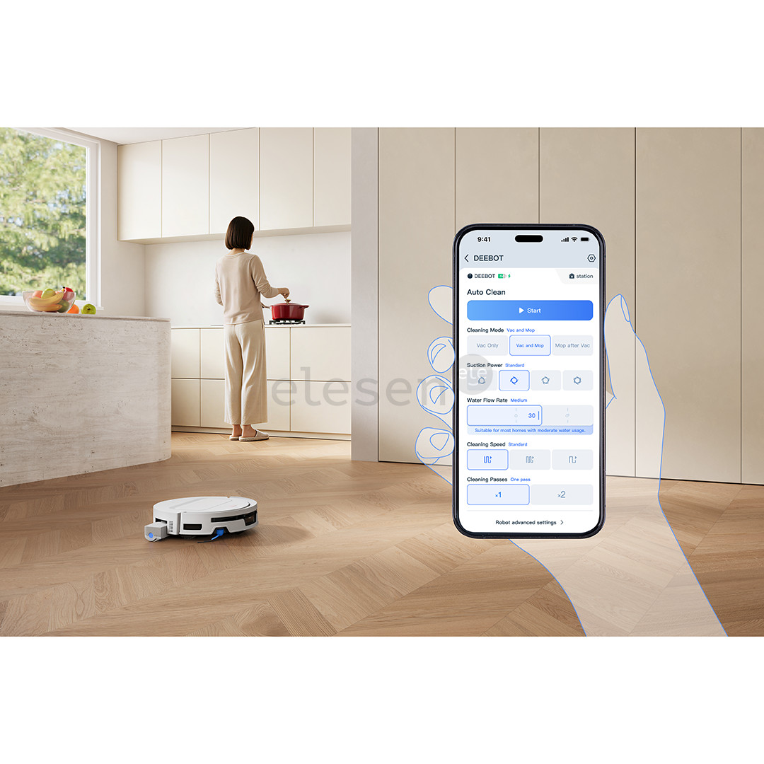 Ecovacs Deebot T90 Max Pro Omni, wet & dry, baltas - Dulkių siurblys robotas