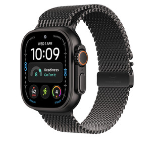 Apple Titanium Milanese Loop, 49 mm, M, juodo titano spalvos - Dirželis