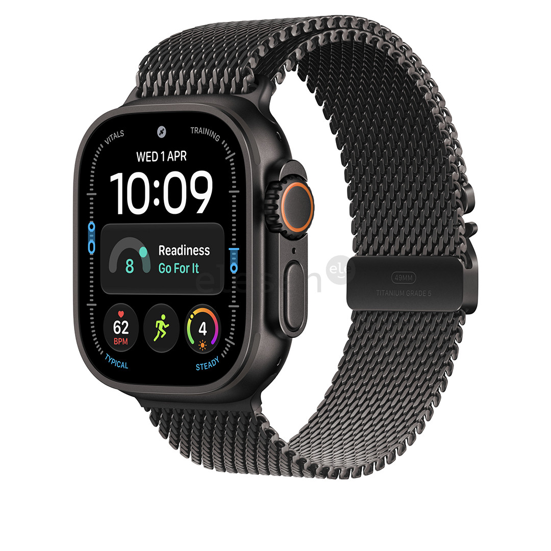 Apple Titanium Milanese Loop, 49 mm, M, juodo titano spalvos - Dirželis