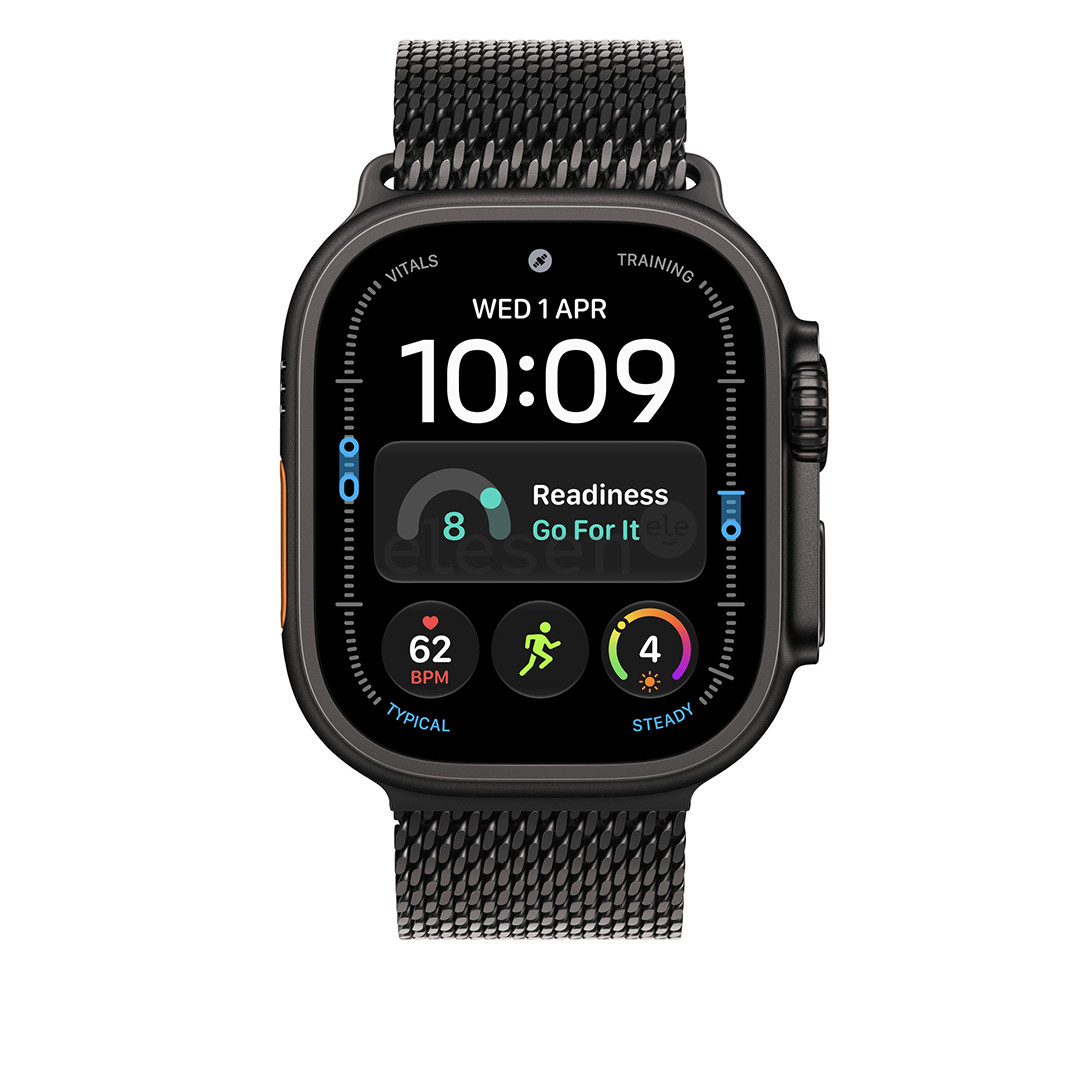 Apple Titanium Milanese Loop, 49 mm, L, juodo titano spalvos - Dirželis