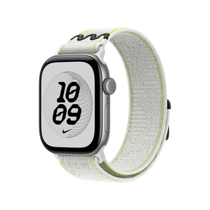 Apple Nike Sport Loop, 42 mm, baltas / žalias - Dirželis