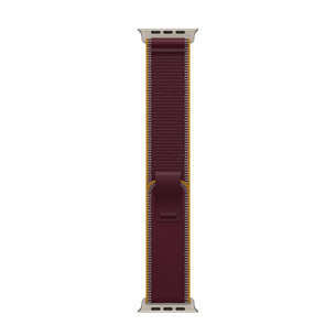Apple Trail loop, 49 mm, natural titanium, S/M, burgundy - Watch band MK8G4ZM/A