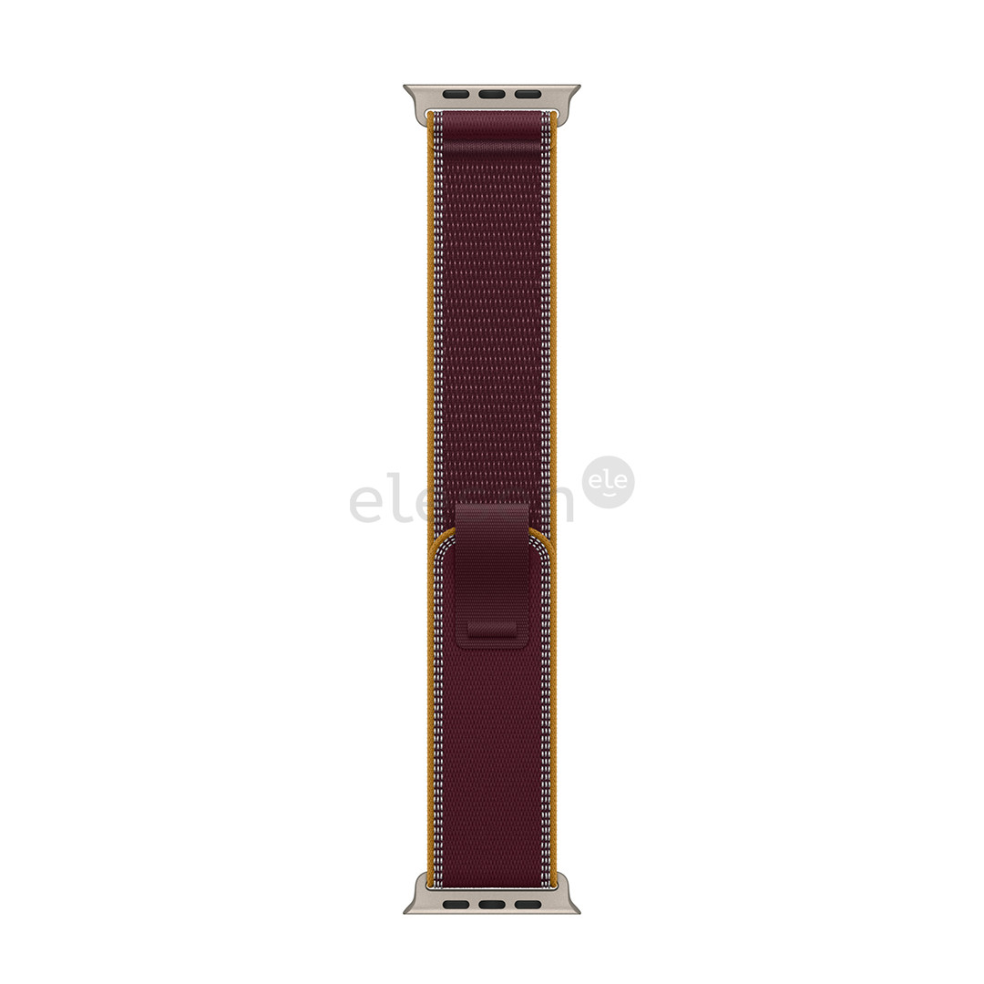 Apple Trail loop, 49 mm, natural titanium, S/M, burgundy - Watch band
