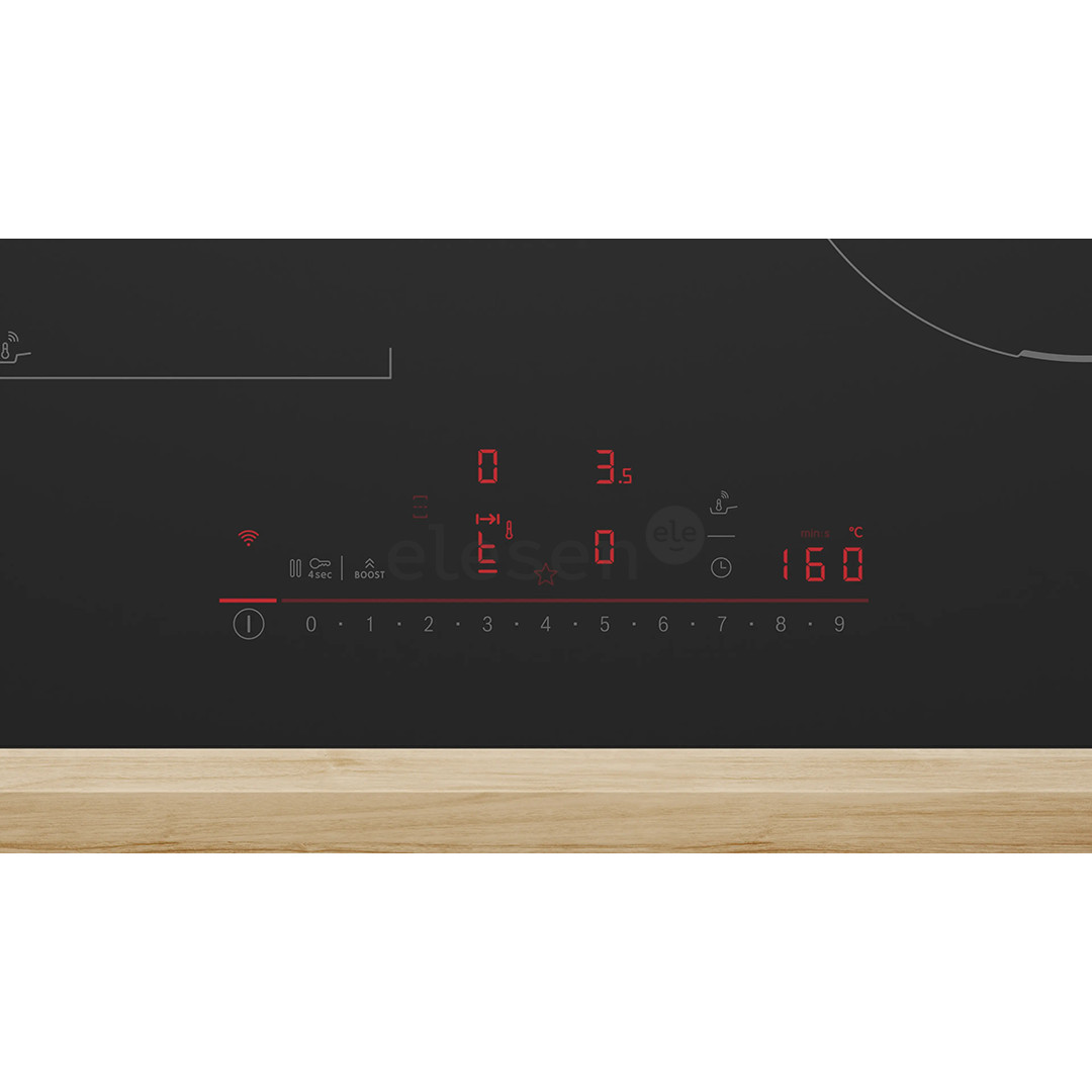Bosch Series 6, width 59.2 cm, frameless, matte black - Built-in induction hob