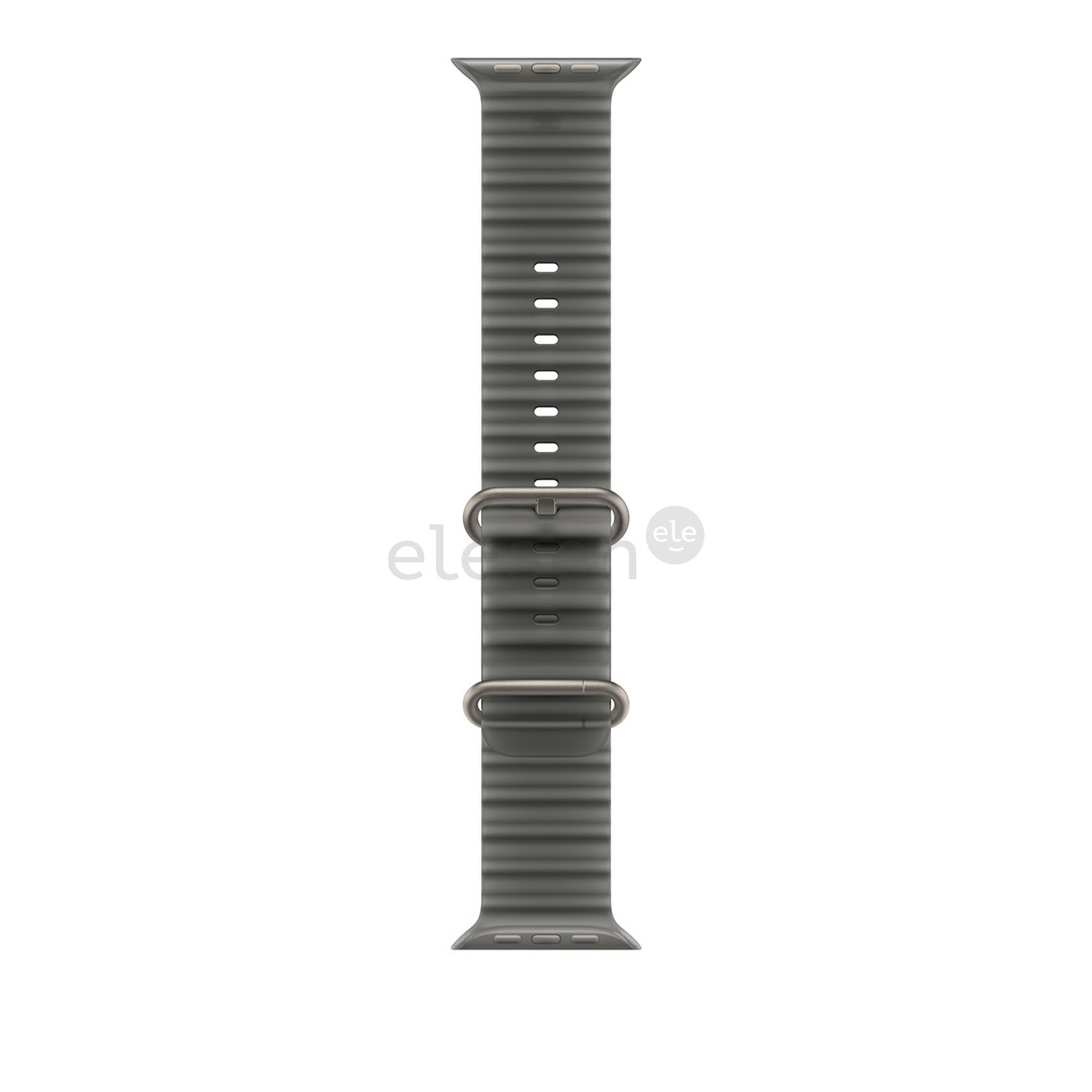 Apple Ocean Band, 49 mm, natural titanium / translucent black - Watch band