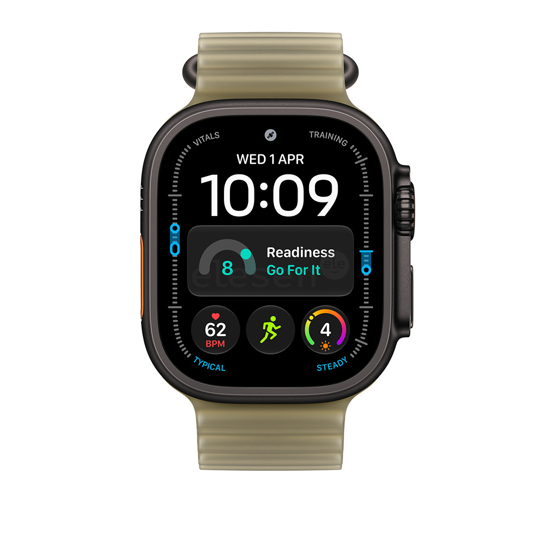 Apple Ocean Band, 49 mm, black titanium / translucent kelp - Watch band