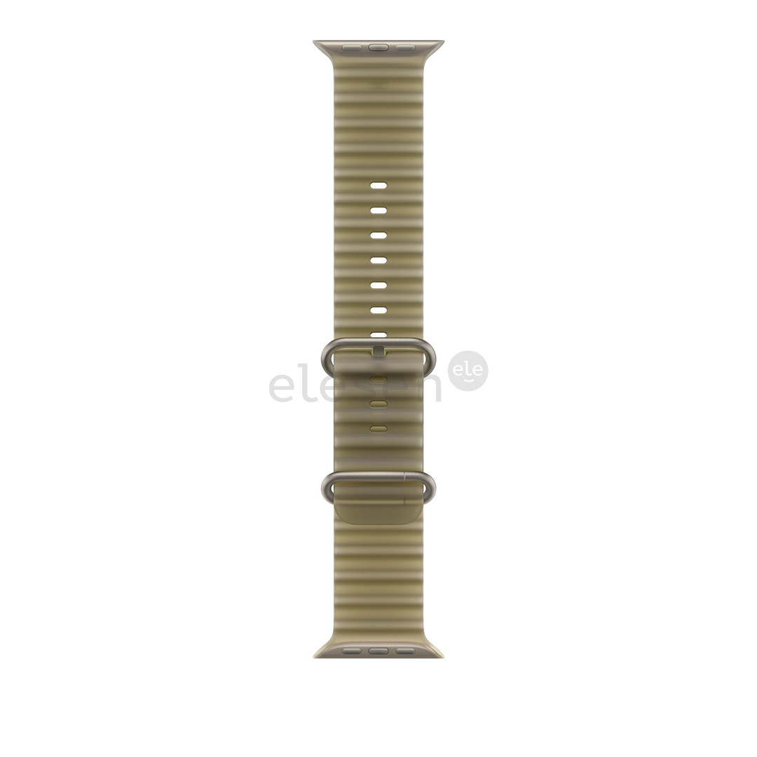 Apple Ocean Band, 49 mm, natural titanium / translucent kelp - Watch band