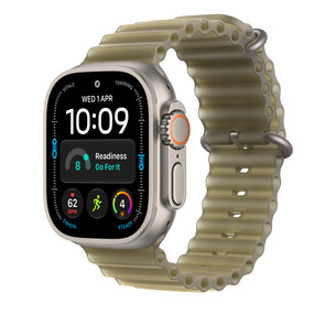 Apple Ocean Band, 49 mm, natural titanium / translucent kelp - Watch band