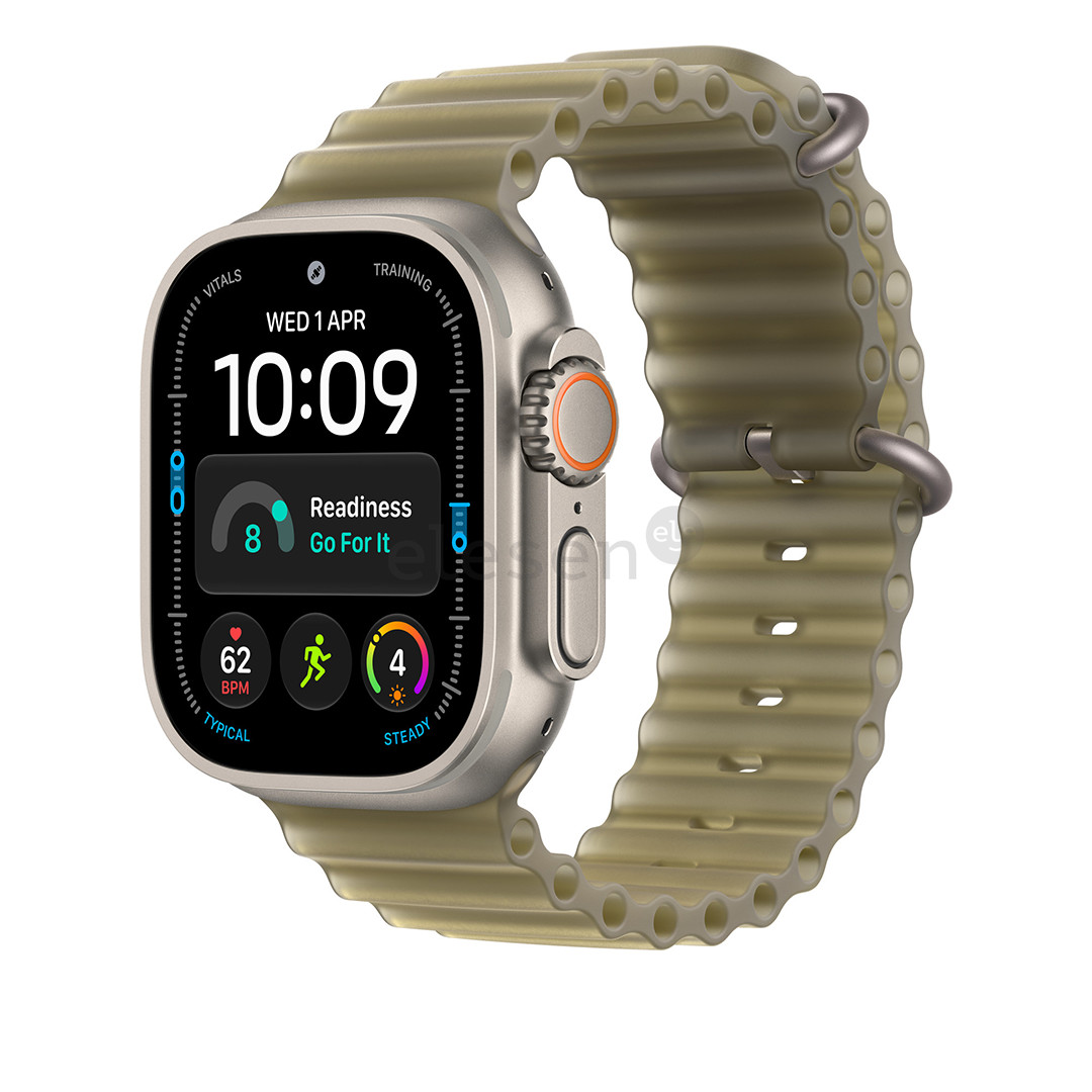 Apple Ocean Band, 49 mm, natural titanium / translucent kelp - Watch band