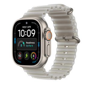 Apple Ocean Band, 49 mm, natural titanium / translucent grey - Watch band MK7K4ZM/A