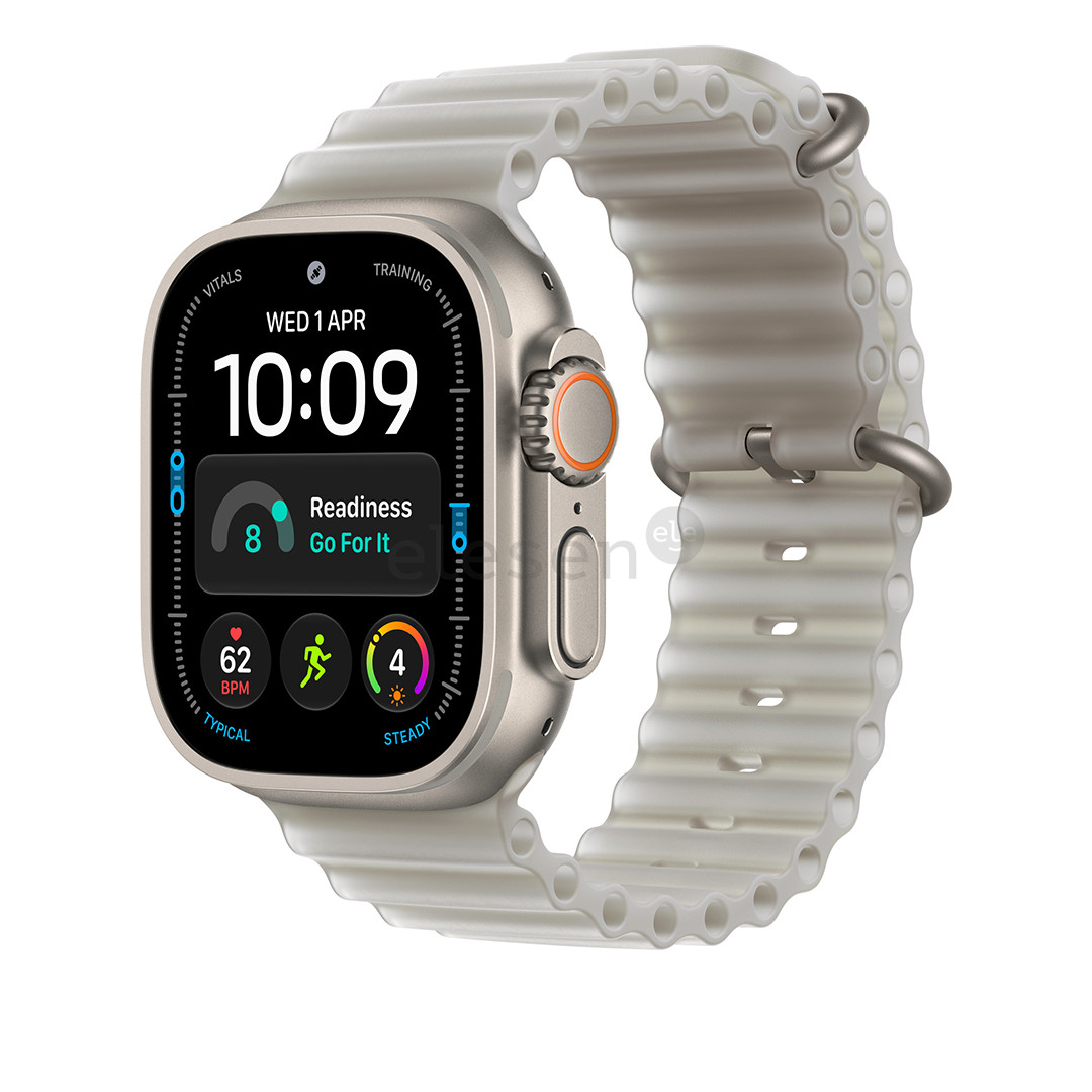 Apple Ocean Band, 49 mm, natural titanium / translucent grey - Watch band