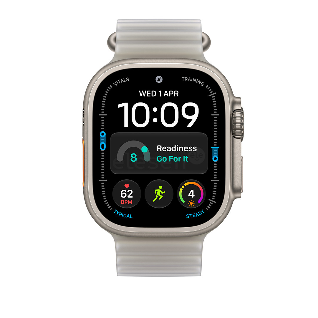 Apple Ocean Band, 49 mm, natural titanium / translucent grey - Watch band