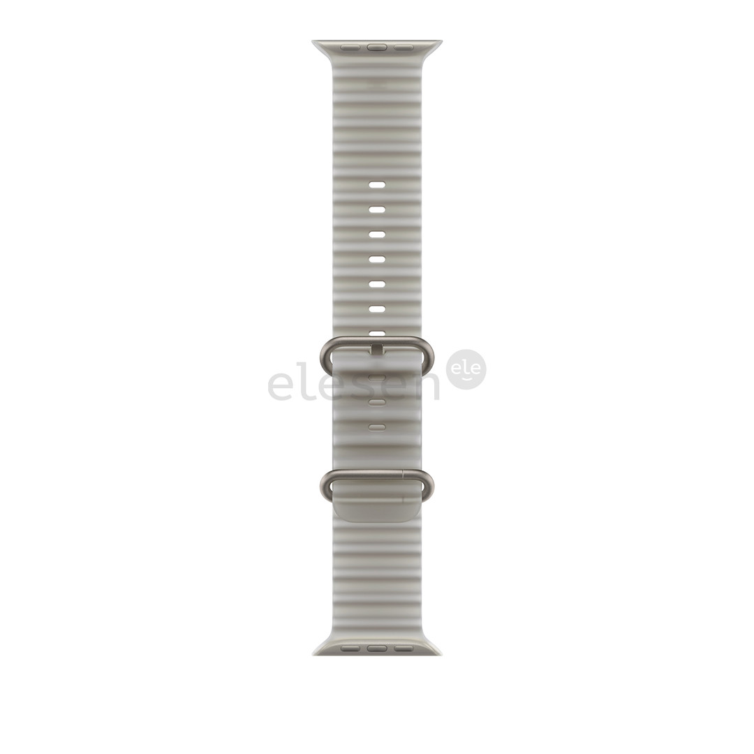 Apple Ocean Band, 49 mm, natural titanium / translucent grey - Watch band