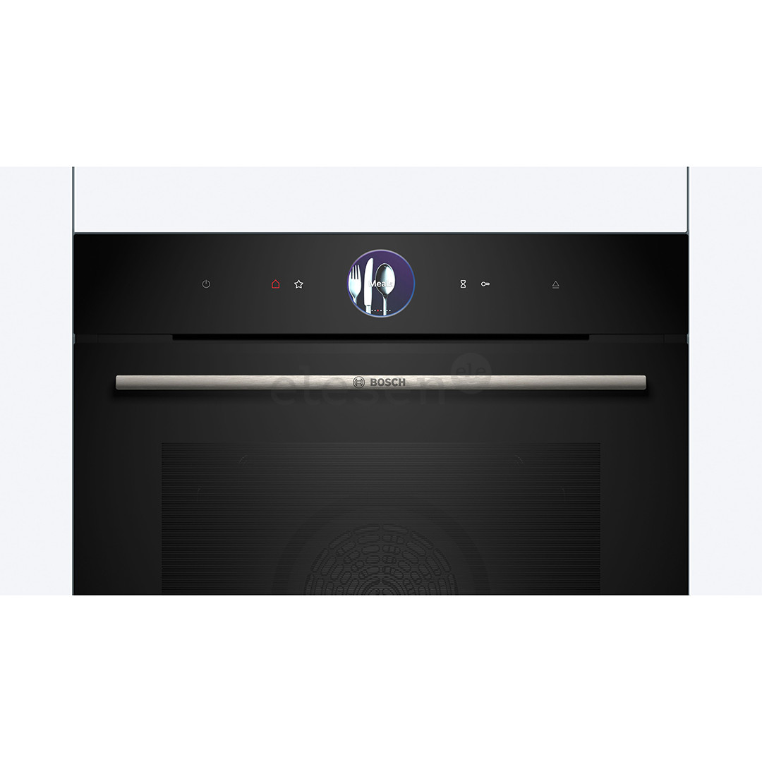 Bosch, Series 8, 71 л, пиролитическая очистка, черный - Интегрируемый духовой шкаф